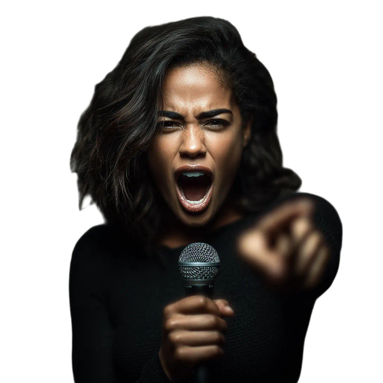 Empowering Speaker Portrait Vinyl Car Decal Sticker – Waterproof & UV-Resistant 3.4133333333333336"