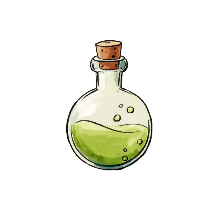Magic Potion Icon Vinyl Car Decal Sticker – Waterproof & UV-Resistant 3.4133333333333336"