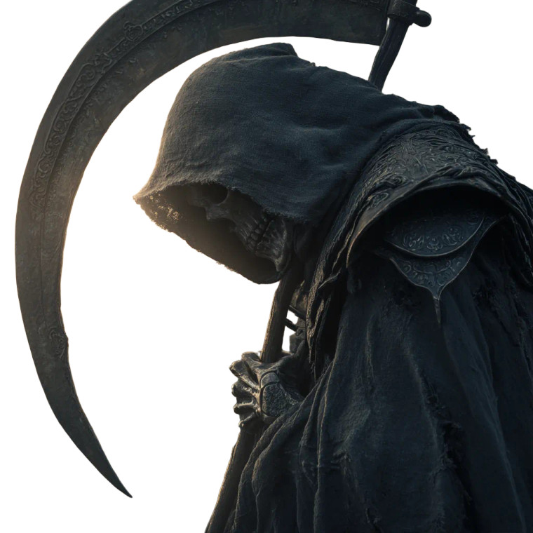 Grim Reaper V75 Vinyl Car Decal Sticker – Waterproof & UV-Resistant 3.4133333333333336"