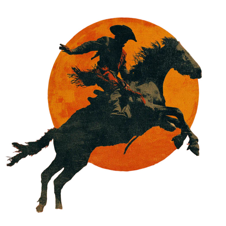 Cowboy Bronco Ride Vinyl Car Decal Sticker – Waterproof & UV-Resistant 3.4133333333333336"