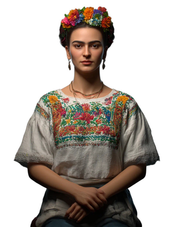 Frida Kahlo Portrait V9 Vinyl Car Decal Sticker – Waterproof & UV-Resistant 8.213333333333333"