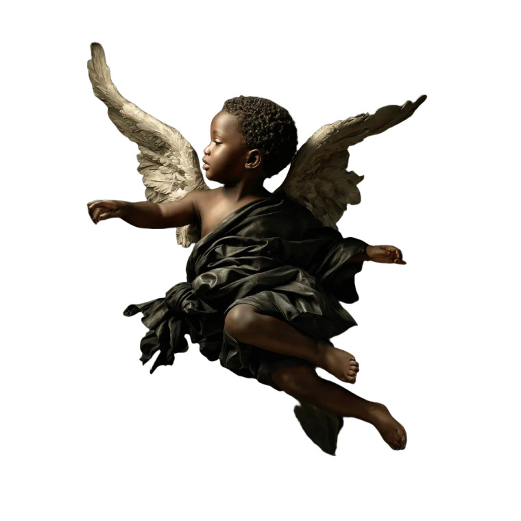 Cherub Angel Flying Vinyl Car Decal Sticker – Waterproof & UV-Resistant 6.826666666666667"