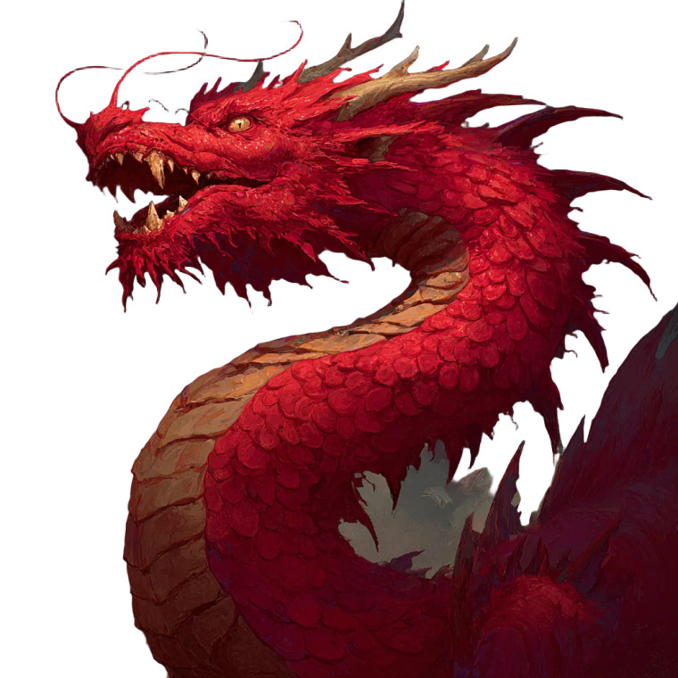 Red Chinese Dragon V3 Vinyl Car Decal Sticker – Waterproof & UV-Resistant 6.826666666666667"