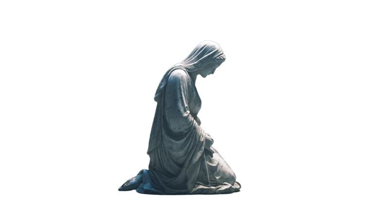 Sacred Worship Sculpture Vinyl Car Decal Sticker – Waterproof & UV-Resistant 2.72"