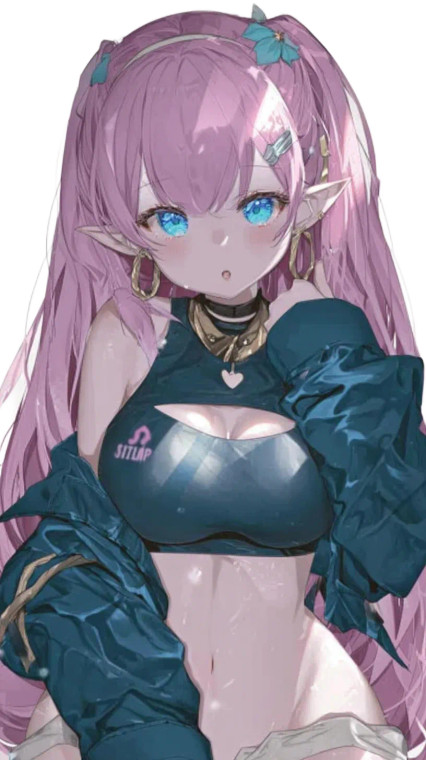 Anime Elf Girl V5 Vinyl Car Decal Sticker – Waterproof & UV-Resistant 9.706666666666667"