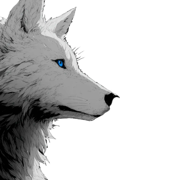 Anime White Wolf Vinyl Car Decal Sticker – Waterproof & UV-Resistant 3.4133333333333336"
