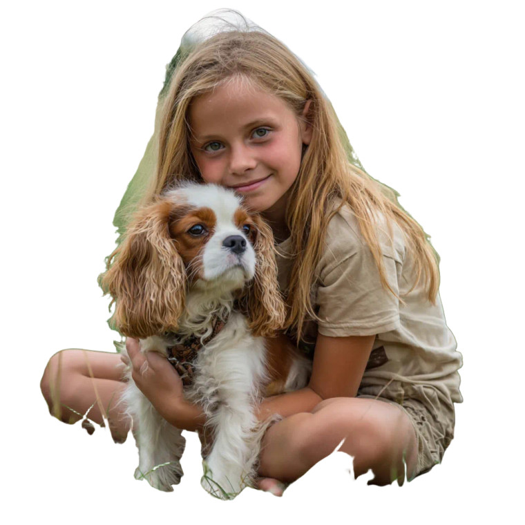 Girl With Dog V16 Vinyl Car Decal Sticker – Waterproof & UV-Resistant 3.4133333333333336"