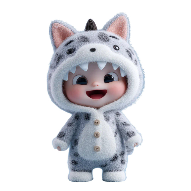 Cute Baby In Costume Vinyl Car Decal Sticker – Waterproof & UV-Resistant 6.826666666666667"