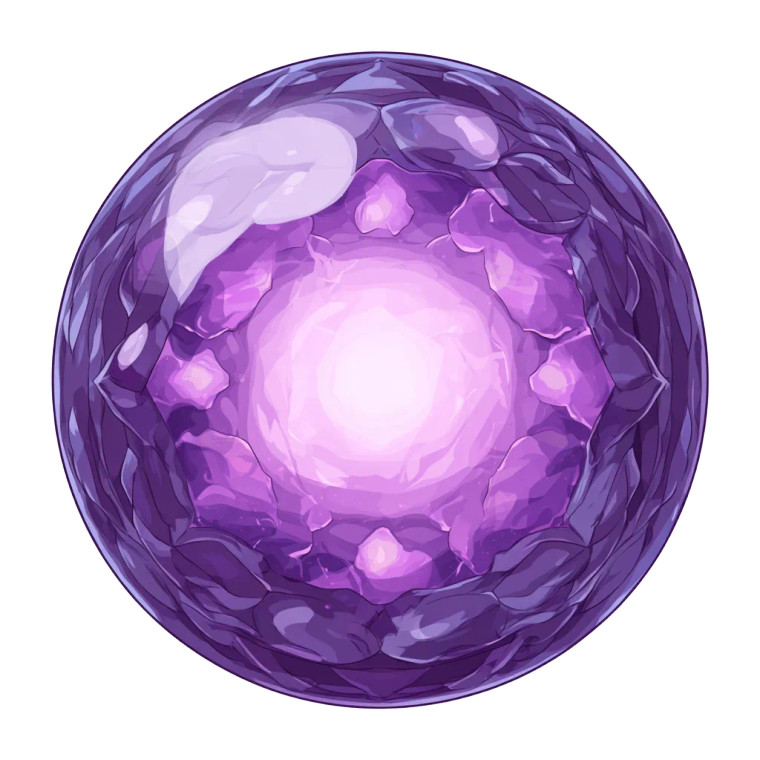 Purple Magic Orb Vinyl Car Decal Sticker – Waterproof & UV-Resistant 6.826666666666667"