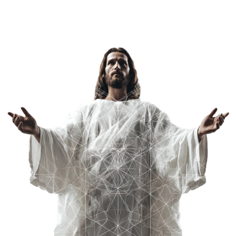 Welcoming Jesus V2 Vinyl Car Decal Sticker – Waterproof & UV-Resistant 3.4133333333333336"