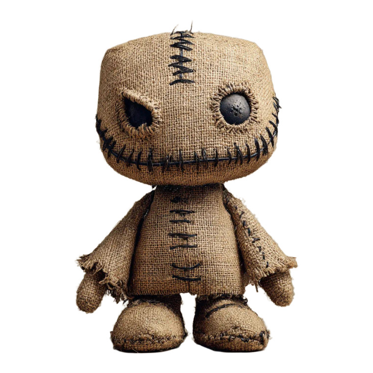 Burlap Voodoo Doll Vinyl Car Decal Sticker – Waterproof & UV-Resistant 6.826666666666667"