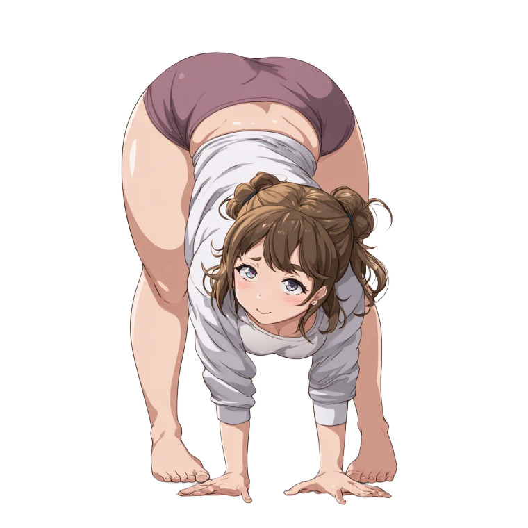 Anime Girl Handstand Vinyl Car Decal Sticker – Waterproof & UV-Resistant 6.826666666666667"