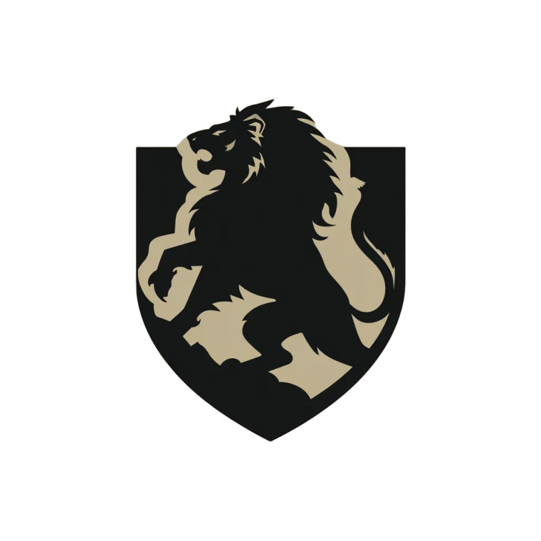 Lion Shield Emblem Vinyl Car Decal Sticker – Waterproof & UV-Resistant 6.826666666666667"