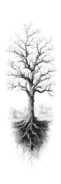Leafless Tree Drawing Vinyl Car Decal Sticker – Waterproof & UV-Resistant 6.346666666666667"