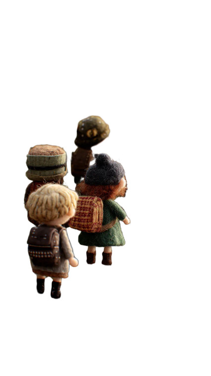 Felt Dolls Hiking Vinyl Car Decal Sticker – Waterproof & UV-Resistant 4.8533333333333335"