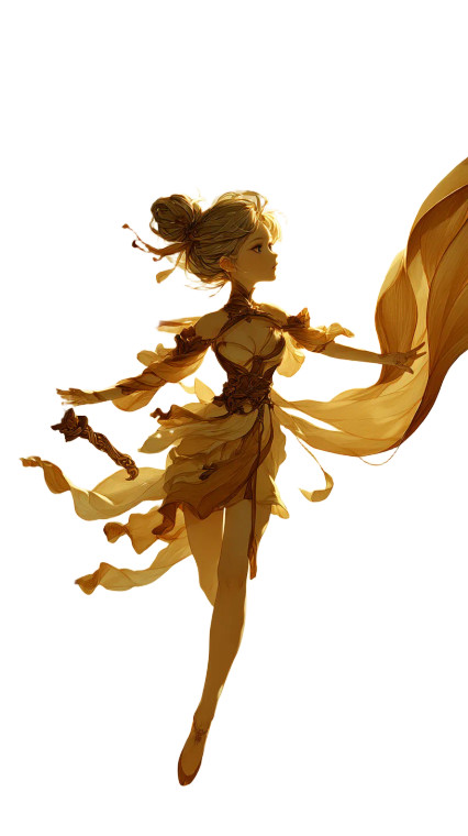 Ethereal Sword Dancer Vinyl Car Decal Sticker – Waterproof & UV-Resistant 9.706666666666667"