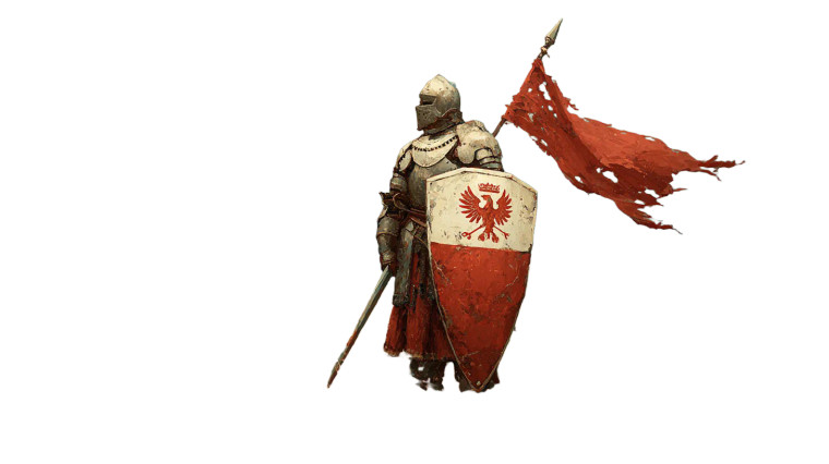 Polish Medieval Knight Vinyl Car Decal Sticker – Waterproof & UV-Resistant 2.72"