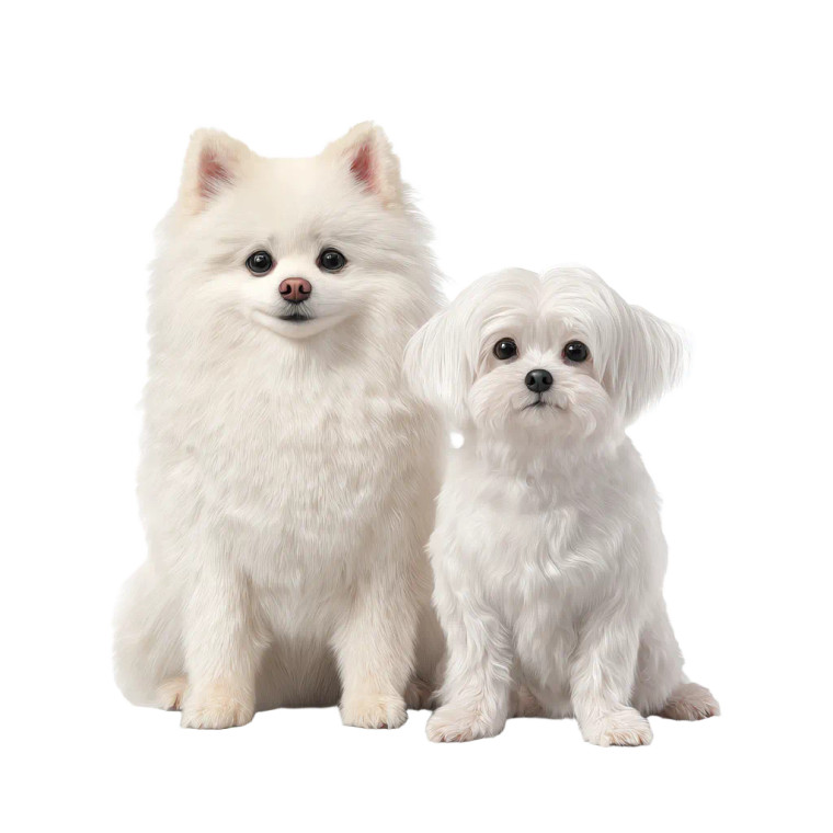 Adorable White Dogs Vinyl Car Decal Sticker – Waterproof & UV-Resistant 6.826666666666667"