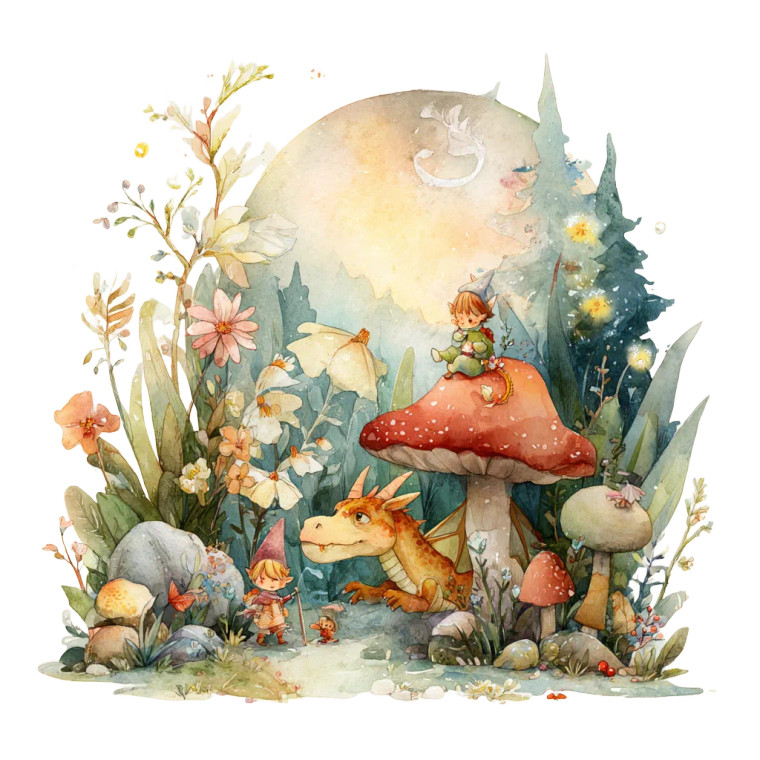Whimsical Woodland Scene Vinyl Car Decal Sticker – Waterproof & UV-Resistant 6.826666666666667"