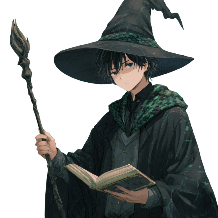 Young Wizard Reading Vinyl Car Decal Sticker – Waterproof & UV-Resistant 3.4133333333333336"