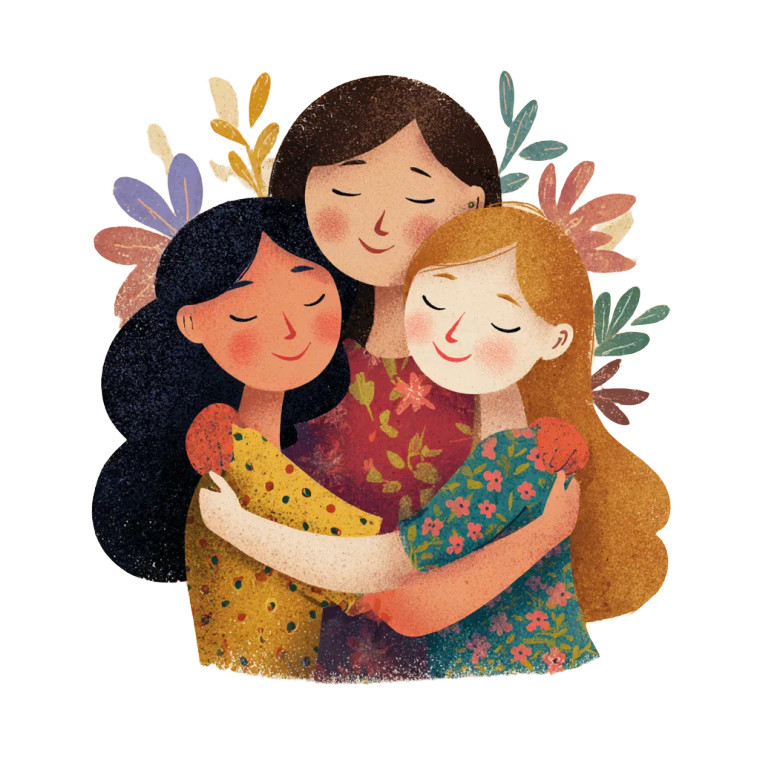 Super Women Hug Vinyl Car Decal Sticker – Waterproof & UV-Resistant 3.4133333333333336"