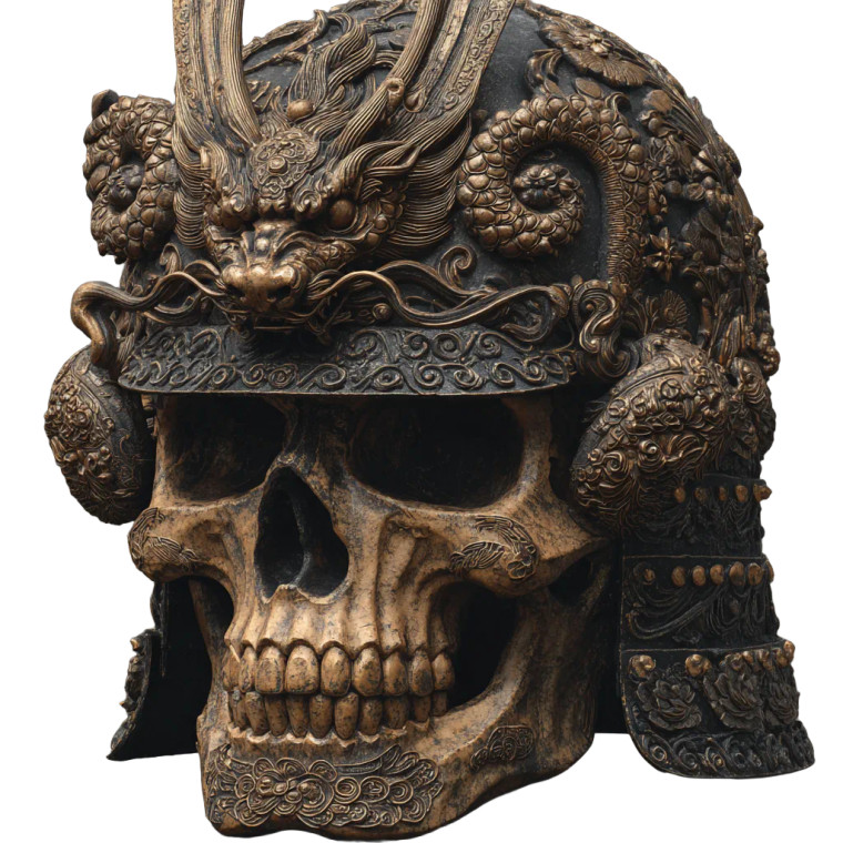 Ancient Chinese Mask V5 Vinyl Car Decal Sticker – Waterproof & UV-Resistant 3.4133333333333336"