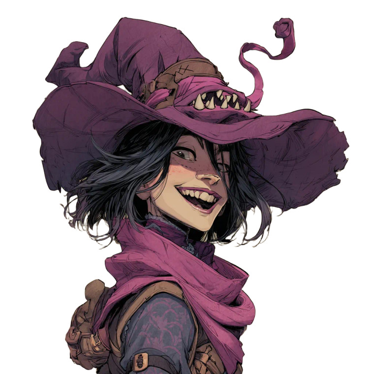 Mimic Witch Hat Vinyl Car Decal Sticker – Waterproof & UV-Resistant 6.826666666666667"