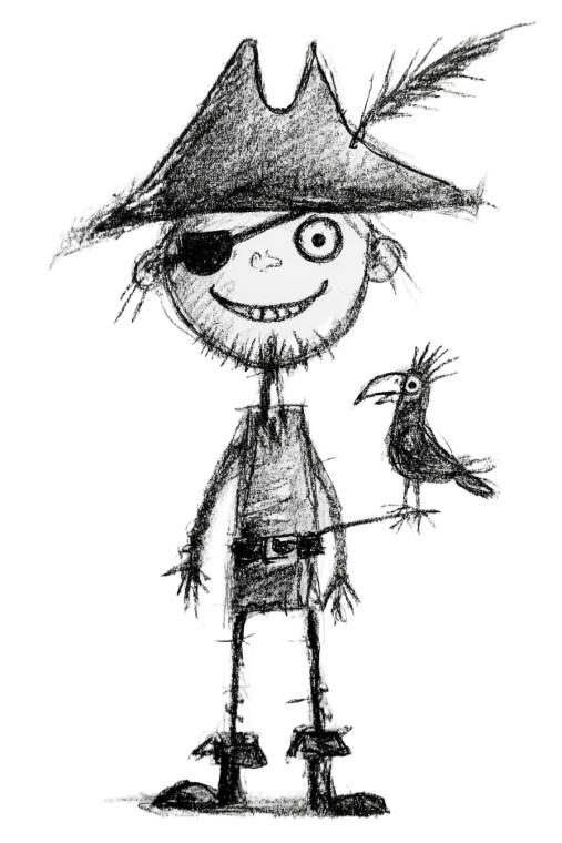 Child'S Pirate Sketch Vinyl Car Decal Sticker – Waterproof & UV-Resistant 4.4