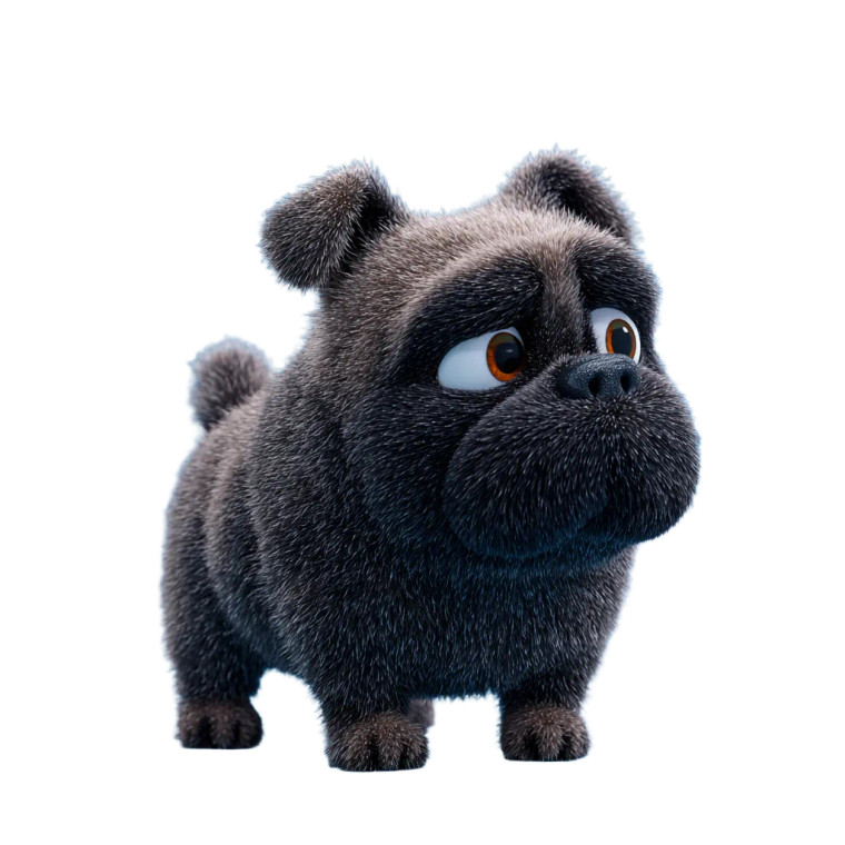 Cartoon Bulldog Vinyl Car Decal Sticker – Waterproof & UV-Resistant 3.4133333333333336"