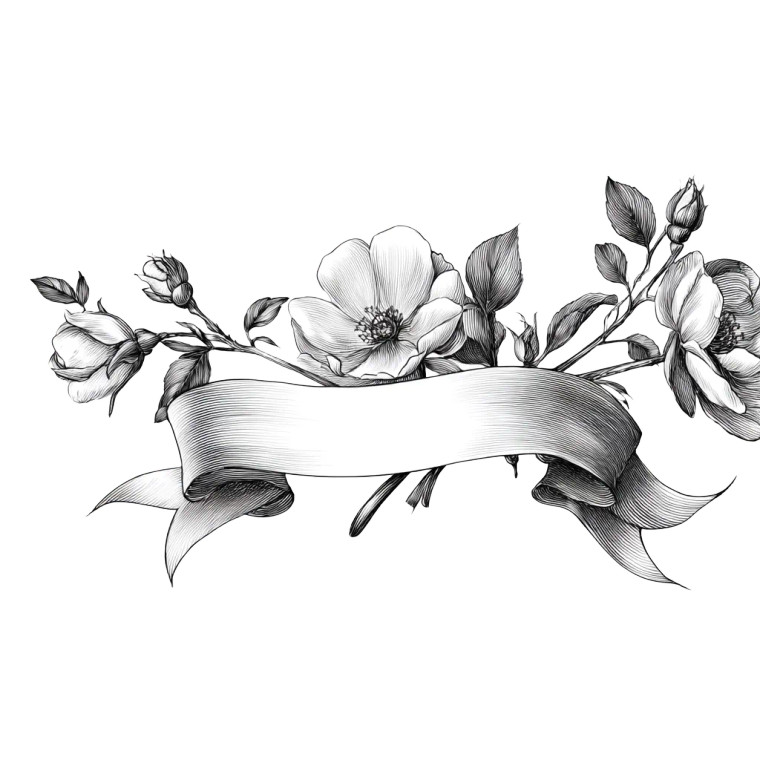 Ribbon Banner Drawing Vinyl Car Decal Sticker – Waterproof & UV-Resistant 3.4133333333333336"