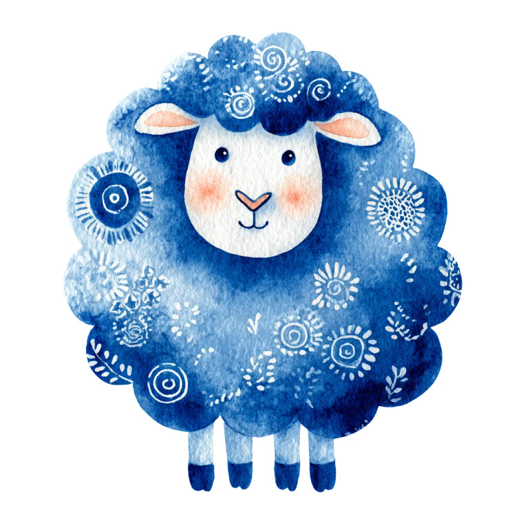 Cute Merino Sheep Vinyl Car Decal Sticker – Waterproof & UV-Resistant 3.4133333333333336"