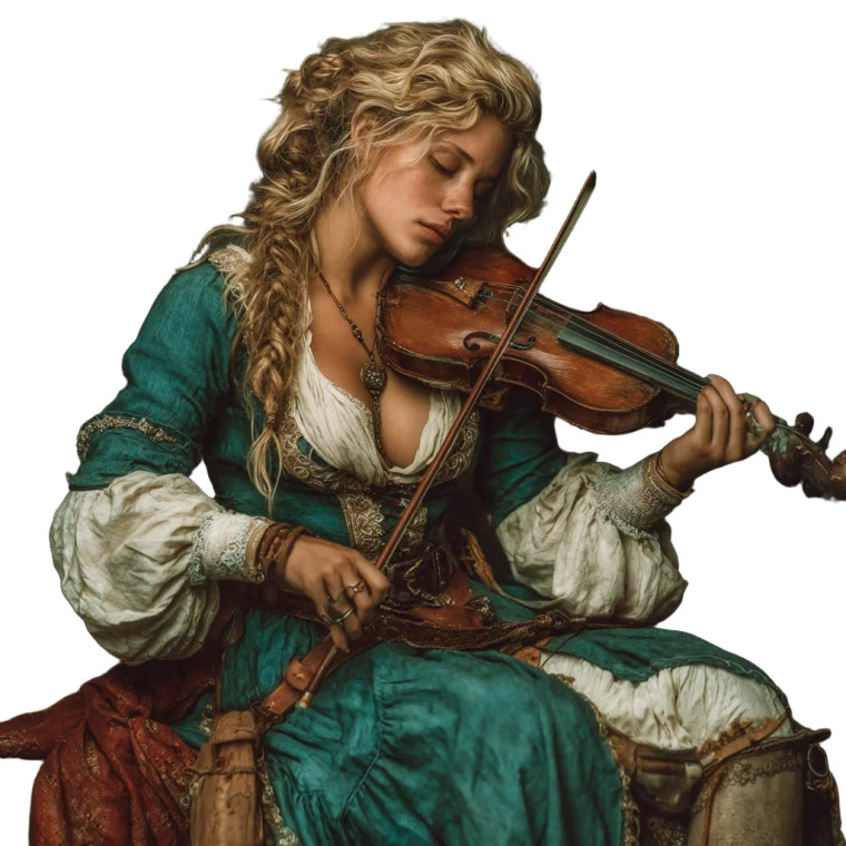 Violinist Vinyl Car Decal Sticker – Waterproof & UV-Resistant 3.4133333333333336"