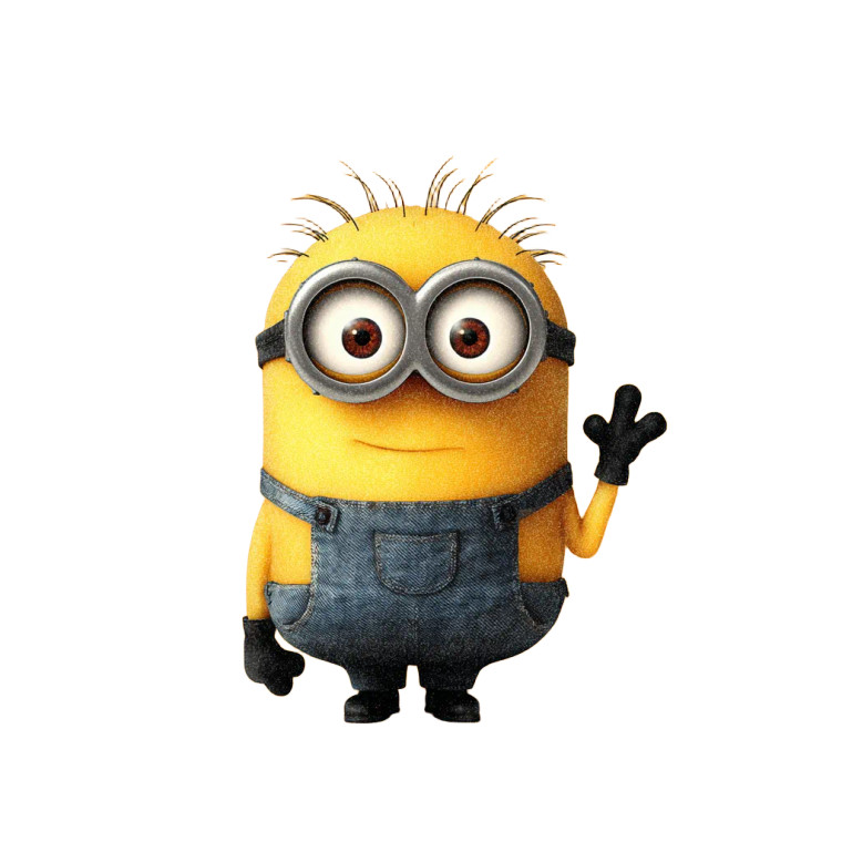 Waving Minion Vinyl Car Decal Sticker – Waterproof & UV-Resistant 3.4133333333333336"