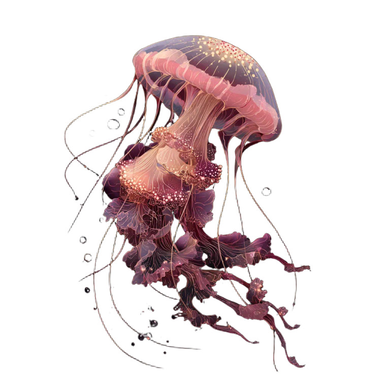 Pink Jellyfish Vinyl Car Decal Sticker – Waterproof & UV-Resistant 3.4133333333333336"