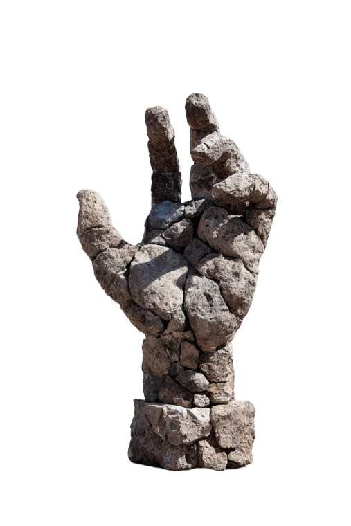 Rock Hand Sculpture Vinyl Car Decal Sticker – Waterproof & UV-Resistant 4.4
