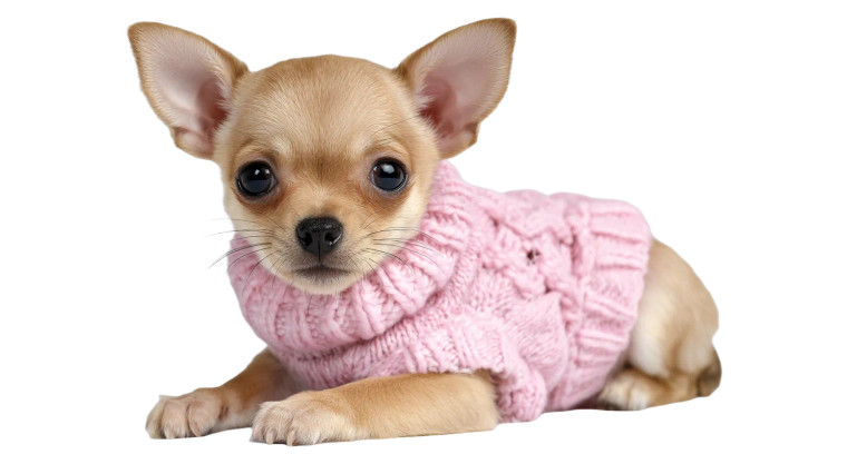 Chihuahua In Sweater Vinyl Car Decal Sticker – Waterproof & UV-Resistant 2.72"