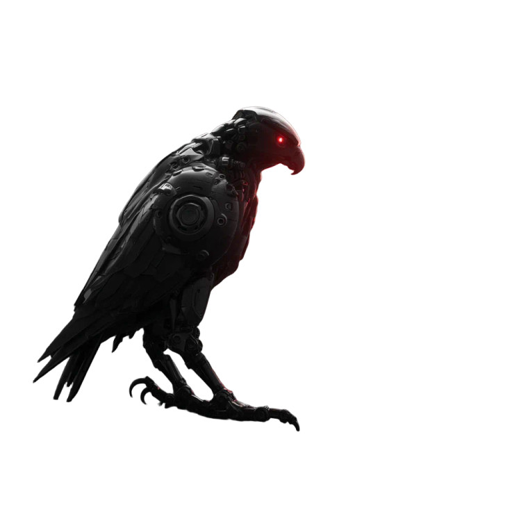 Robotic Arabian Falcon Vinyl Car Decal Sticker – Waterproof & UV-Resistant 3.4133333333333336"