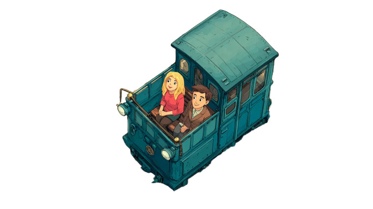 Traveling Young Couple Vinyl Car Decal Sticker – Waterproof & UV-Resistant 5.4
