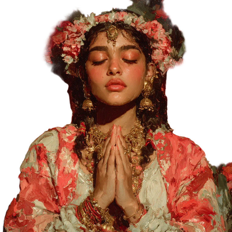 Serene South Asian Vinyl Car Decal Sticker – Waterproof & UV-Resistant 3.4133333333333336"