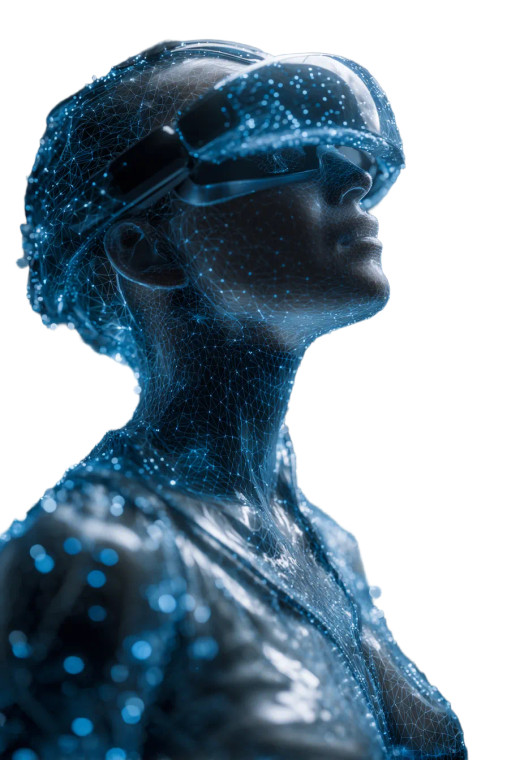 Futuristic Human Avatar Vinyl Car Decal Sticker – Waterproof & UV-Resistant 8.96"