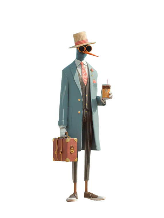 Beach Suit Man Vinyl Car Decal Sticker – Waterproof & UV-Resistant 8.213333333333333"