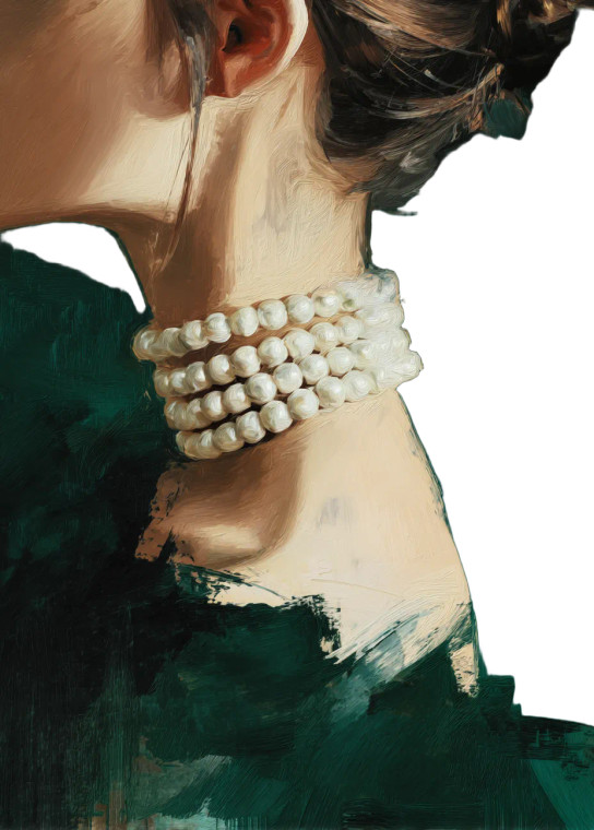 Pearl Necklace Elegance Vinyl Car Decal Sticker – Waterproof & UV-Resistant 8.6