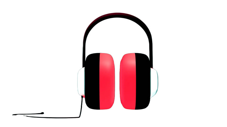 Neon Floating Headphones Vinyl Car Decal Sticker – Waterproof & UV-Resistant 2.72"
