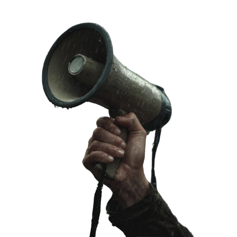 Hand With Megaphone V3 Vinyl Car Decal Sticker – Waterproof & UV-Resistant 3.4133333333333336"