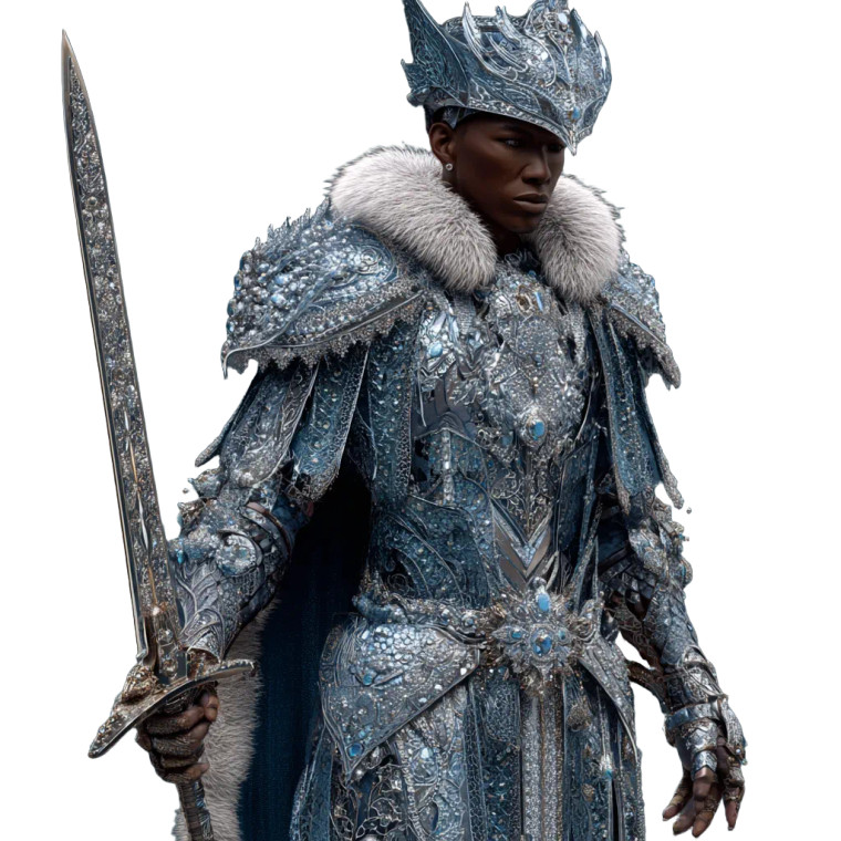 Diamond Armor Swordsman Vinyl Car Decal Sticker – Waterproof & UV-Resistant 3.4133333333333336"