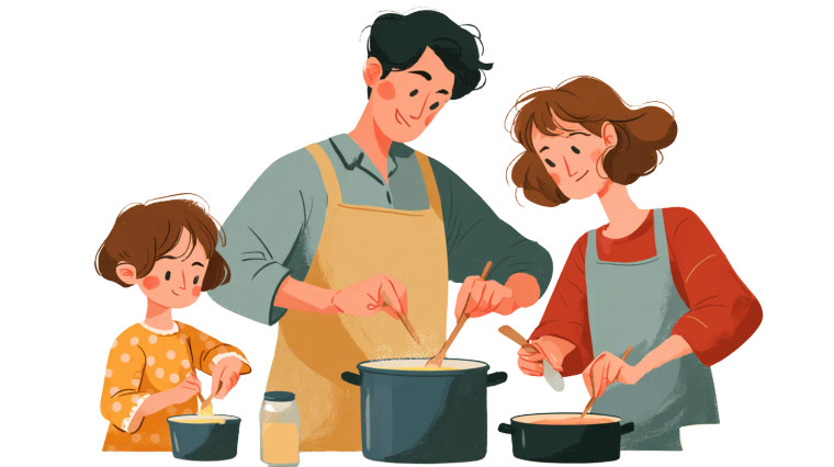 Happy Cooking Parents Vinyl Car Decal Sticker – Waterproof & UV-Resistant 2.72"