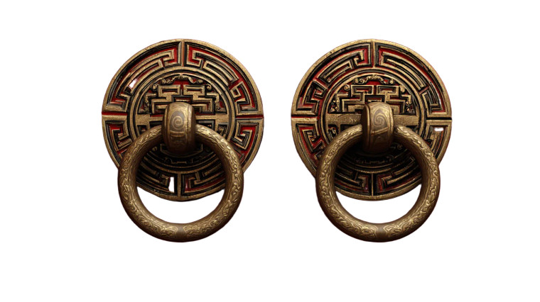 Ancient Chinese Lock Vinyl Car Decal Sticker – Waterproof & UV-Resistant 2.72"