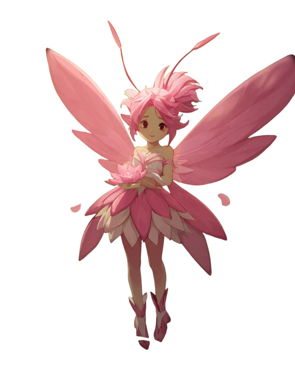 Pink Fairy V2 Vinyl Car Decal Sticker – Waterproof & UV-Resistant 4.0"