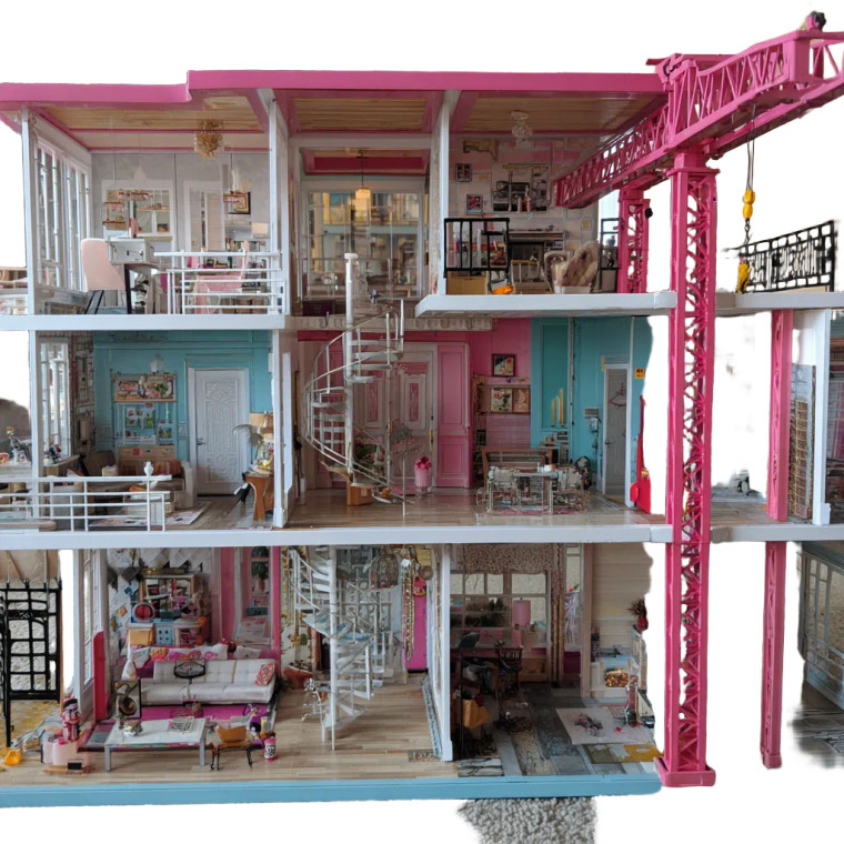 Barbie Doll House Vinyl Car Decal Sticker – Waterproof & UV-Resistant 3.4133333333333336"