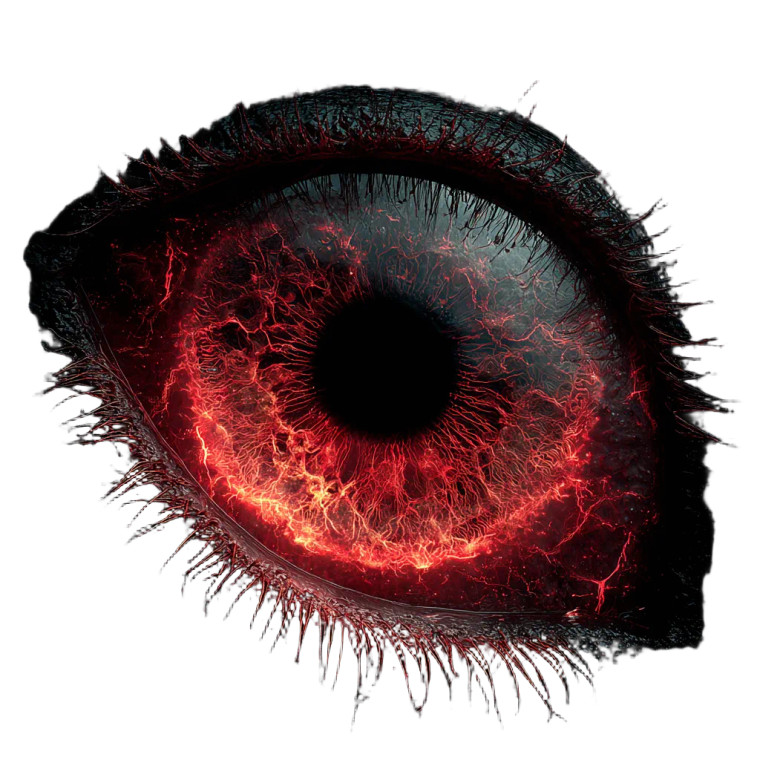 Red Eye Veins Vinyl Car Decal Sticker – Waterproof & UV-Resistant 3.4133333333333336"